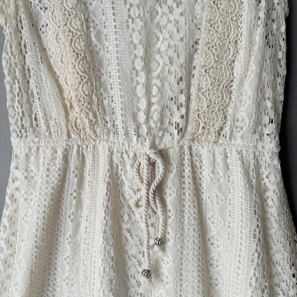 Maurices dress dainty coquette cream ivory lace feminine mini size M - Picture 3 of 9